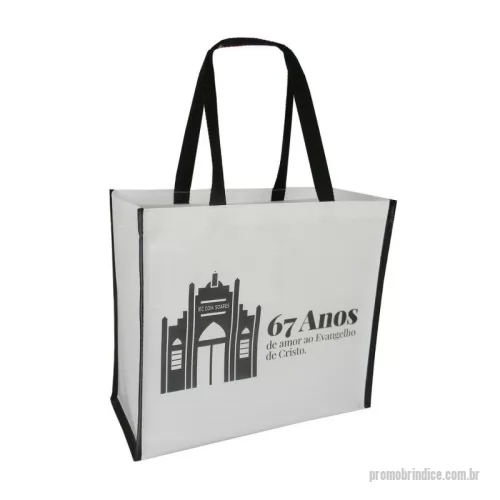 Sacola de ráfia personalizada - Sacola de Ráfia Laminada 120 Gramas -Cromia frente e costa mais lateral