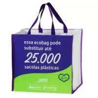 Sacola Ecobag em  Ráfia Laminada 120 Grs , Qualidade DIGITAL UV