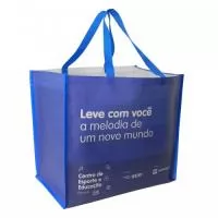Sacola de Ráfia Laminada 120 Gramas -Cromia frente e costa mais lateral