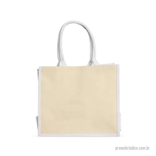 Sacola de tecido personalizada - Sacola de lona com alças reforçadas, estrutura de 474g/m², ampla profundidade.