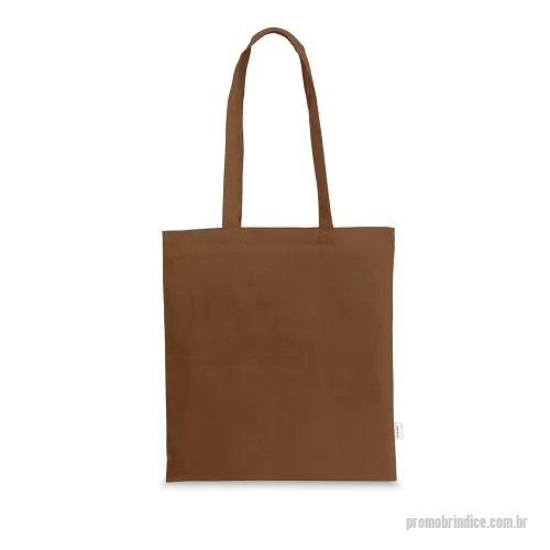 Sacola de tecido personalizada - Sacola em 70% algodão reciclado e 30% poliéster reciclado (180 g/m²), com alças de 65 cm. Tecido sem tingimento, cor original.