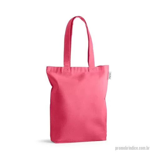 Sacola de tecido personalizada - Sacola em 50% algodão, 30% algodão reciclado e 20% poliéster reciclado (220 g/m²), com alças de 62 cm.