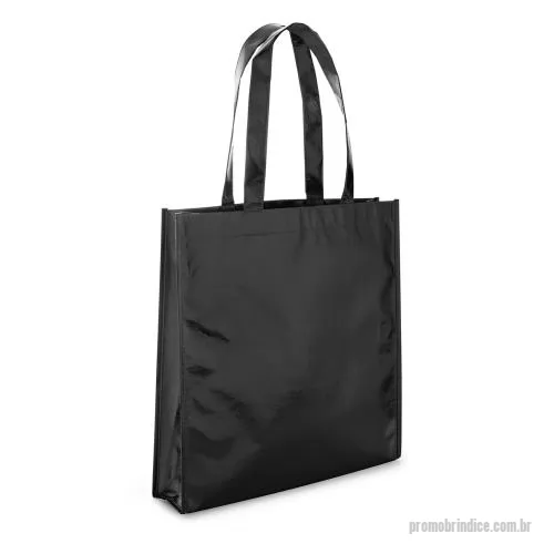 Sacola de tecido personalizada - Sacola em non-woven laminado (90 g/m²) com alças de 50 cm e laminação brilhante.