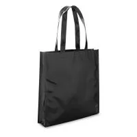 Sacola em non-woven laminado (90 g/m²) com alças de 50 cm e laminação brilhante.