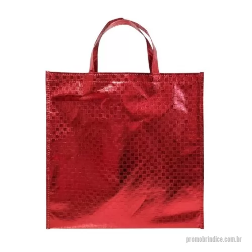 Sacola de TNT metalizado personalizada - Sacola de TNT Metalizado personalizada, 80g gramas, material vermelho. Outras opções de cores: pink, prata, preto, dourado.
