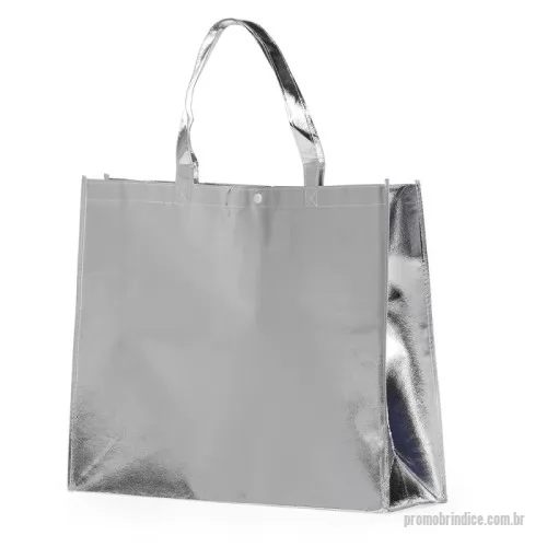 Sacola de TNT metalizado personalizada - Sacola TNT Metalizada - 40,5 x 50 x 14 cm