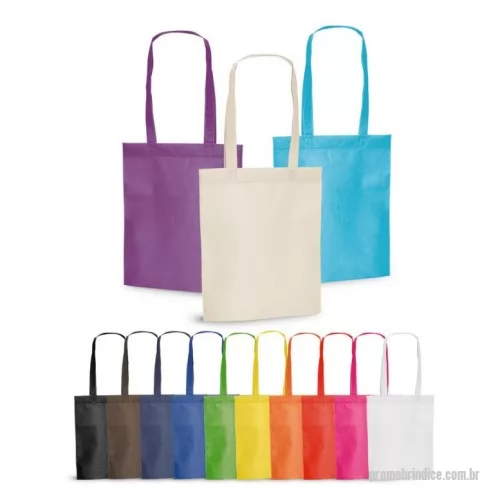 Sacola de TNT personalizada - Sacola em non-woven (80 g/m²) termo-selado com alças de 55 cm. 270 x 350 mm