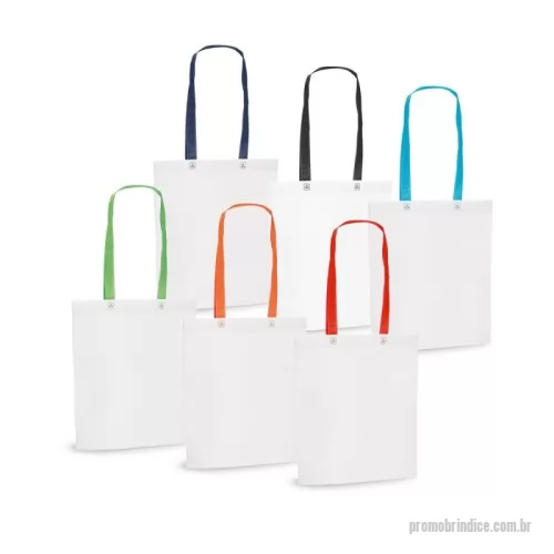 Sacola de TNT personalizada - Sacola em non-woven (80 g/m²) termo-selado com alças de 55 cm.