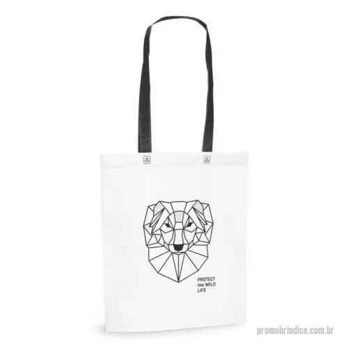 Sacola de TNT personalizada - Sacola em non-woven (80 g/m²) termo-selado com alças de 55 cm. 330 x 390 x 80 mm