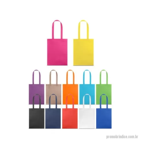Sacola de TNT personalizada - Sacola em non-woven (80 g/m²) termo-selado com alças de 55 cm. Fabricado no Brasil. 270 x 350 mm