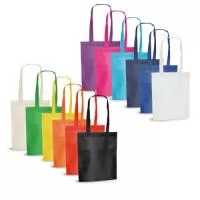 Sacola em non-woven (80 g/m²) termo-selado com alças de 55 cm