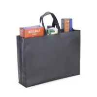Durável e sustentável, a sacola de TNT é uma excelente opção para eventos e campanhas promocionais. Produzida em TNT de 82g/m² e com resistência à água, ela possui costura termo selada e boa profundidade.  Altura :  37,2 cm  Largura :  42,5 cm  Profundidade :  10,5 cm  Comprimento :  alça: 35 cm