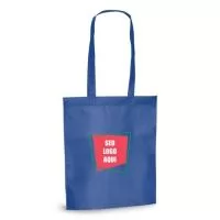 Fabricação própria. Sacolas retornável em tnt 80 gramas com acabamento em alta fusão (Material aquecido, não tem costura) ideal para gravação em silk 