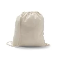 Sacola tipo mochila 100% algodão (100 g/m²) com alças. 370 x 410 mm