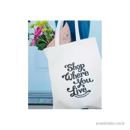 Sacola ecológica personalizada - SACOLA ECOBAG ALGODÃO 32X38 COM ALÇA 120 GRAMAS