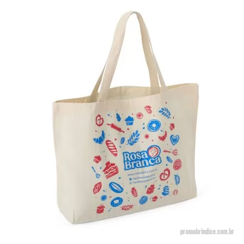 Sacola ecológica personalizada - Sacola Ecológica 35x30x10 cm Personalizada Algodão Crú Leve