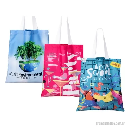 Sacola ecológica personalizada - Sacola ecológica Pet reciclado.  Personalização em sublimação. 
