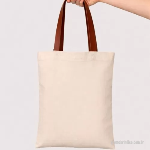 Sacola ecológica personalizada - sacola ecológica com alça de couro sintético