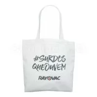 Sacola Ecológica branca  com alça dupla de mão. Gravação da logomarca em 1 cor já inclusa.  Revestimento externo: Lona Crú branca. Tamanho: 30 cm X 40 cm.