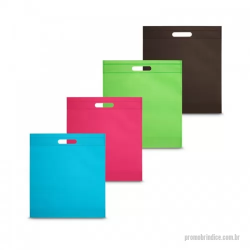 Sacola personalizada - Sacola em non-woven (80 g/m²) termo-selado. 355 x 390 x 85 mm