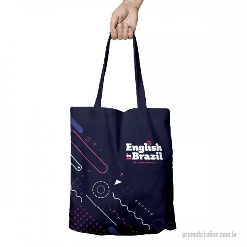 Sacola personalizada - Sacola em algodão personalizada jeans com alças com o mesmo tecido. Tamanho 35x35 cm (LxA). São resistentes e duráveis, fortalecendo assim sua marca onde ela tiver!