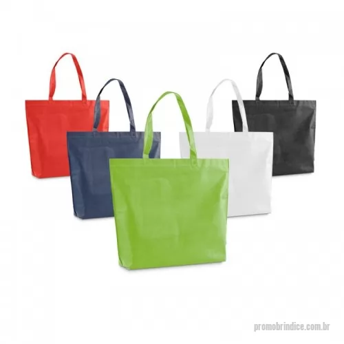 Sacola personalizada - Sacola em non-woven (80 g/m²) termo-selado com alças de 55 cm. 480 x 380 x 85 mm