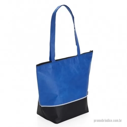 Sacola personalizada - Sacola térmica de rPET com capacidade de 10 litros, contém fechamento com zíper.