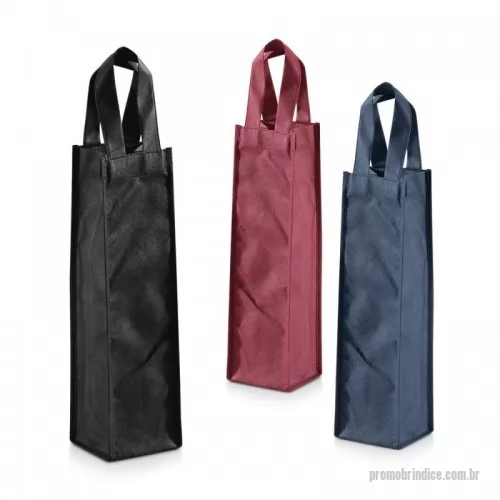 Sacola personalizada - Sacola para 1 garrafa em non-woven (80 g/m²) com alças.