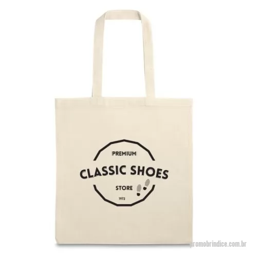 Sacola personalizada - Sacola 100% algodão (140 g/m²). Com alças de 60 cm. 375 x 415 mm.