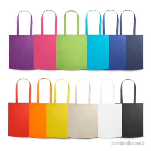 Sacola personalizada - Sacola em non-woven (80 g/m²) termo-selado com alças de 75 cm. 380 x 415 x 85 mm