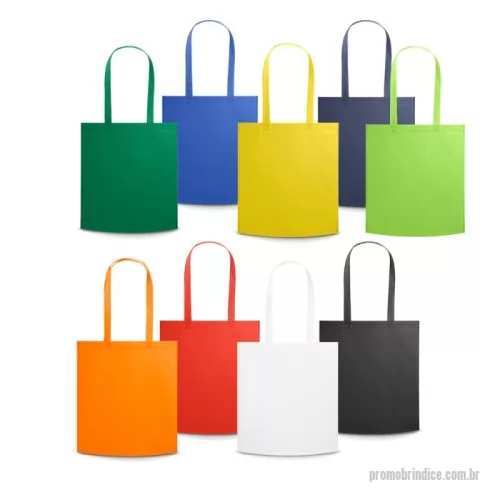 Sacola personalizada - Sacola em non-woven (80 g/m²) termo-selado com alças de 60cm. Fabricado no Brasil. 370 x 410 x 80 mm