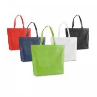 Sacola em non-woven (80 g/m²) termo-selado com alças de 55 cm. 480 x 380 x 85 mm