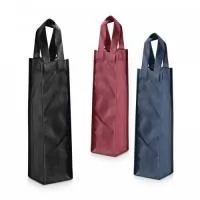 Sacola para 1 garrafa em non-woven (80 g/m²) com alças.