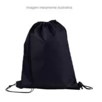 Sacolinha Preta 60% poliester e 40% algodão - tamanho 33x35x43 cm - 
