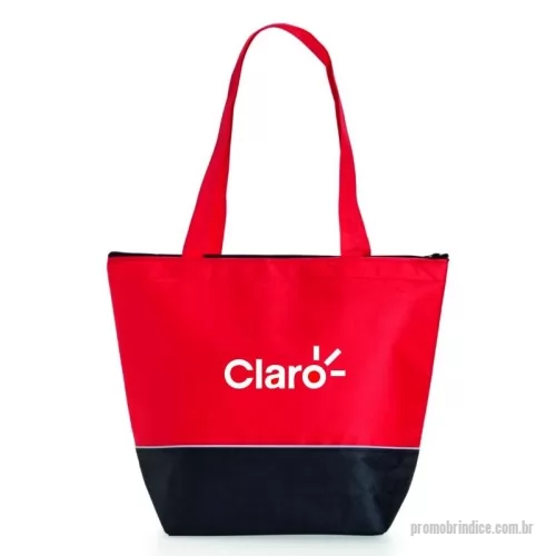 Sacola térmica personalizada - Sacola térmica de rPET com capacidade de 10 litros, contém fechamento com zíper.