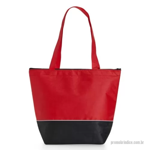 Sacola térmica personalizada - Sacola térmica de rPET com capacidade de 10 litros, contém fechamento com zíper.  Altura :  27 cm  Largura :  26 cm  Profundidade :  15 cm