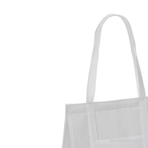 Sacola térmica personalizada - Sacola térmica com capacidade de 18 litros, contém fechamento em velcro e bolso frontal. Obs.: A capacidade de armazenamento com a sacola fechada é de aproximadamente 14 litros.