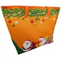 Confeccionada com  Nylon 600 ou Tecido 100% PET. Forro interno de PP Leitoso 0,15. Alça de ombro de 25 mm. Fechamento em zíper nº 06. Tamanho 42 x 42 x 18 cm (18 litros aproximado). Gravação Sugerida - Serigrafia ou sublimação.