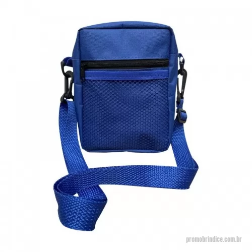shoulder bag personalizado - Bolsa lateral personalizada, confeccionado com tecido nylon, tamanho 14x18x9 cm (LxAxC), com abertura com ziper na parte frontal e superior, tela na parte frontal, alça com presilhas e regulado de plástico.