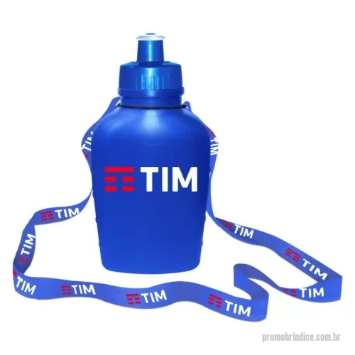 squeeze com cordão personalizado - Cantil com Cordão em PE resistente e flexível, tampa rosqueável em PP, bico em PVC cristal e cordão personalizado 15mm. Acabamento e vedação impecável. Capacidade de 500 mL