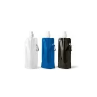 "Squeeze dobrável em PE com bico de sistema ""push-pull"" e acabamento mate. Contém uma tampa transparente e um mosquetão para fácil transporte. Capacidade até 460 ml. Certificação EU Food Grade. 110 x 218 x 64 mm"