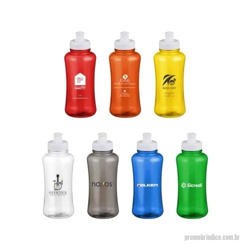 Squeeze ecológico personalizado - Squeeze personalizado produzido em pet ecológico com frasco injetado em diversas opções de Cores. Capacidade de 550 ml. 