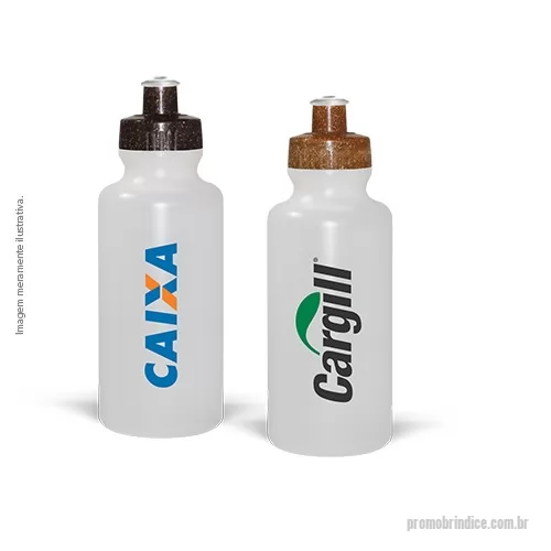 Squeeze ecológico personalizado - Squeeze 550ml com corpo de Plástico Premium (PE) resistente e flexível, tampa rosqueável feita com 50% de Fibra Natural de Coco ou Madeira e 50% Plástico Premium (PP) com bico em PVC cristal, todos atóxicos. Tampas ecossustentáveis com acabamento e vedação impecável. Capacidade de 550 ml.