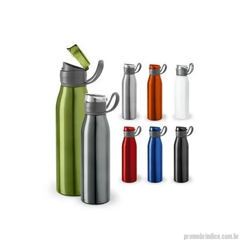 Squeeze metálico personalizado - Squeeze. Alumínio e AS. Capacidade até 650 ml. Food grade. Caixa branca 94657 vendida opcionalmente. ø66 x 250 mm