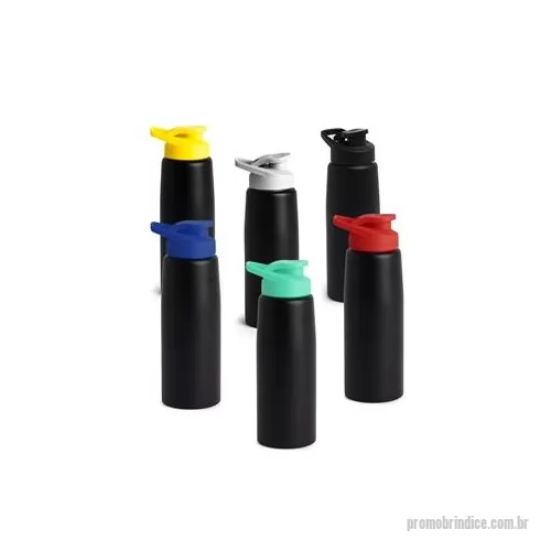 Squeeze metálico personalizado - Squeeze inox de 880 ml com pintura fosca. Possui tampa plástica rosqueável, alça e tampa protetora para o bocal. Altura : 24,3 cm Largura : 7,6 cm Circunferência : 24,5 cm Peso aproximado g : 175