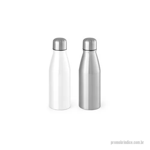 Squeeze metálico personalizado - Garrafa para sublimação em alumínio com tampa em aço inox e capacidade até 500 ml. ø67 x 205 mm
