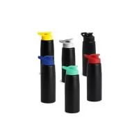 Squeeze inox de 880 ml com pintura fosca. Possui tampa plástica rosqueável, alça e tampa protetora para o bocal. Altura : 24,3 cm Largura : 7,6 cm Circunferência : 24,5 cm Peso aproximado g : 175