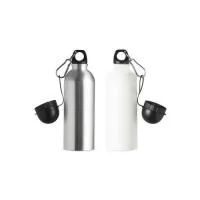 Squeeze 500ml de alumínio com acabamento para sublimação, tampa rosqueável e acompanha um segundo bico com mosquetão não é térmico . Altura : 21,3 cm Largura : 6,5 cm Peso aproximado g : 95