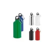 Squeeze esportiva em aço inox, de parede simples e acabamento brilhante. A tampa tem um mosquetão que facilita seu transporte ou pode ser pendurado numa mochila. Capacidade até 560 ml. Caixa branca 94657 vendida opcionalmente. Certificação EU Food Gr