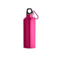 Squeeze em alumínio com mosquetão para fácil transporte. Capacidade até 530 mL.